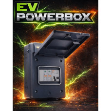 **SPECIAL DEAL* - EV POWERBOX IP65 Metal, Anthracite - 5 module IP65 Metal EV Enclosure with A Type Bi-Directional RCBO and SPD 